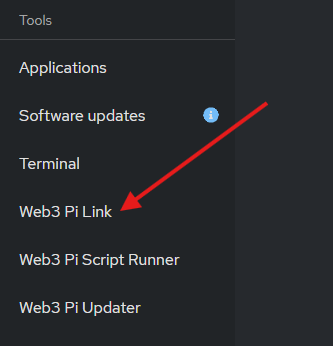 Web3 Pi Link in Cockpit