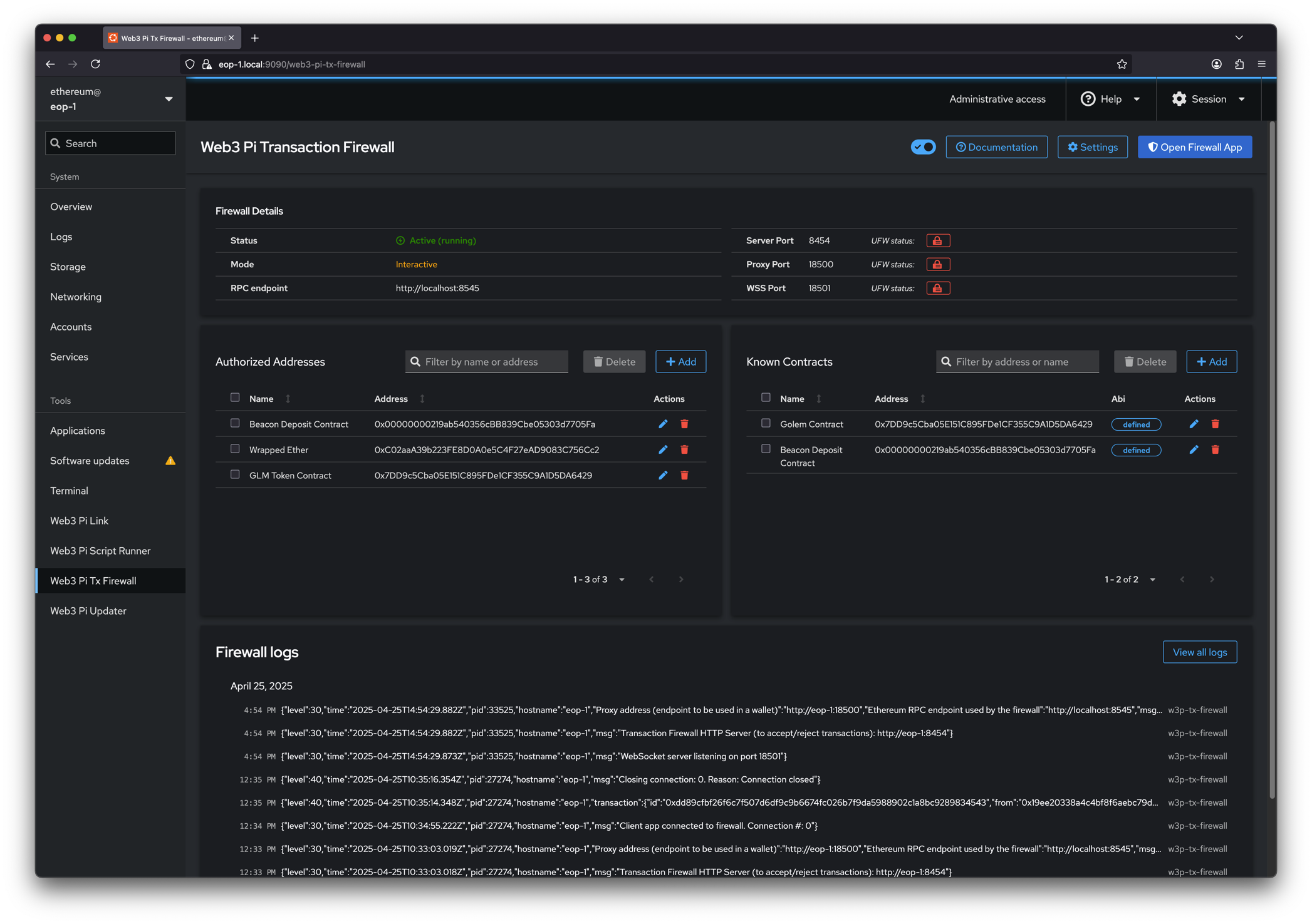 Firewall Cockpit plugin
