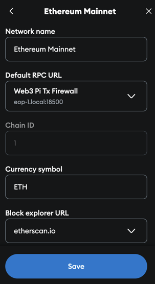 Firewall settings
