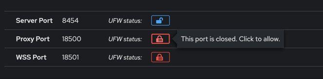 Firewall ports