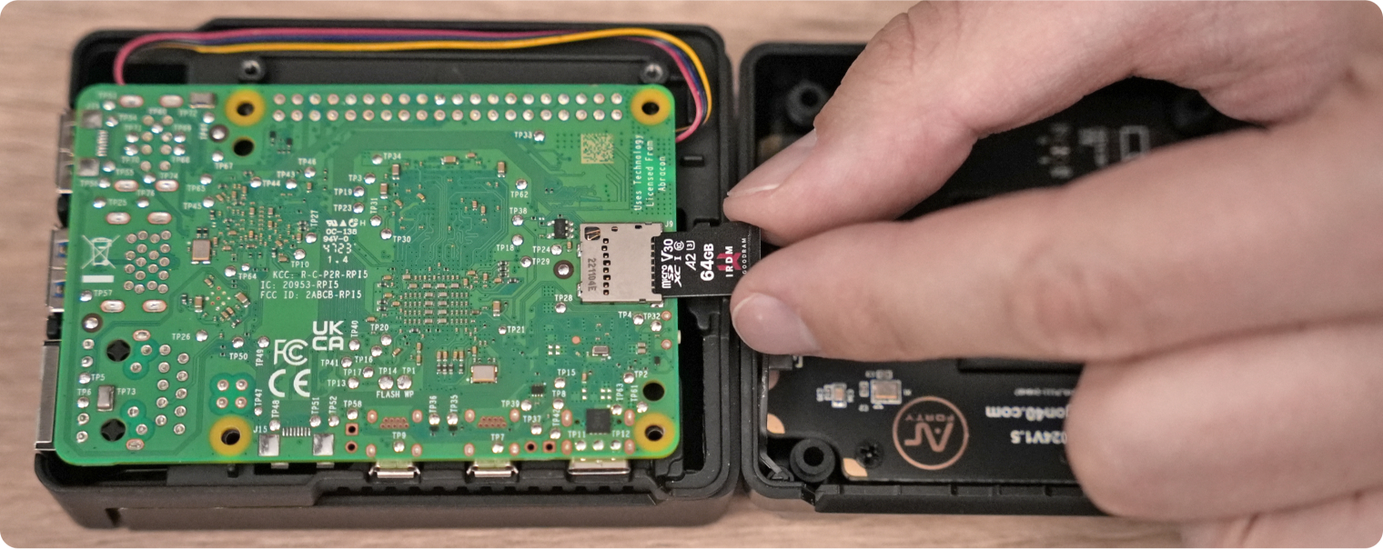 MicroSD card insertion